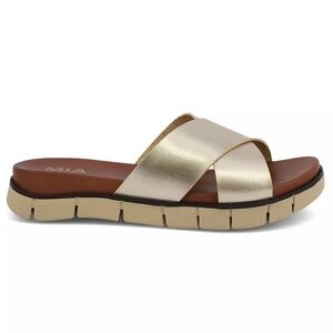 Women's MIA Elissa Slide Sandals Shoes Soft Gold Size 7.5